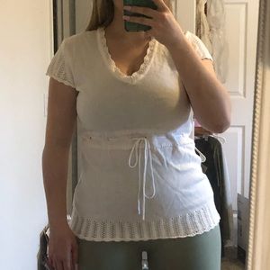 Vintage crochet babydoll top